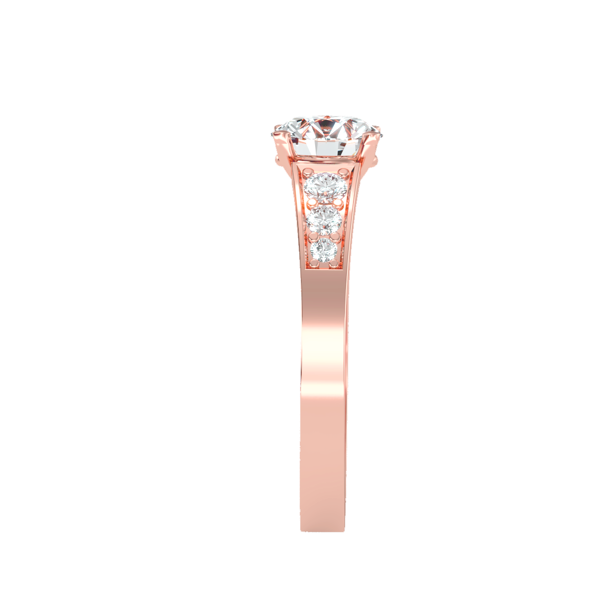 Solitaire ring with accent stones 1.13 ct