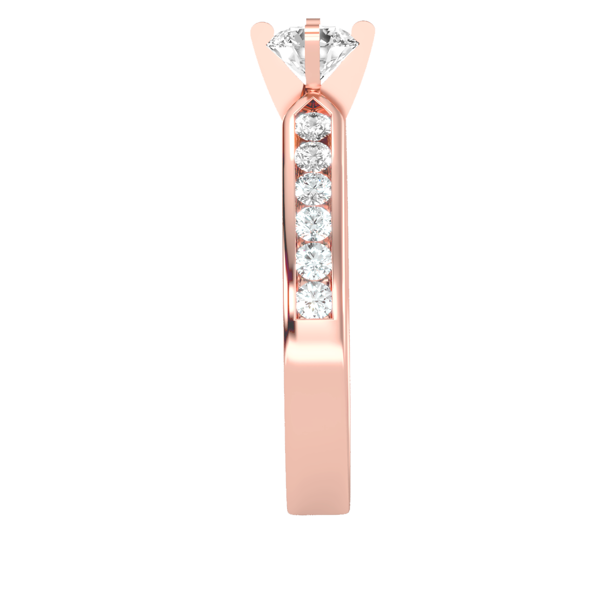 Solitaire ring with accent stones 1.07 ct