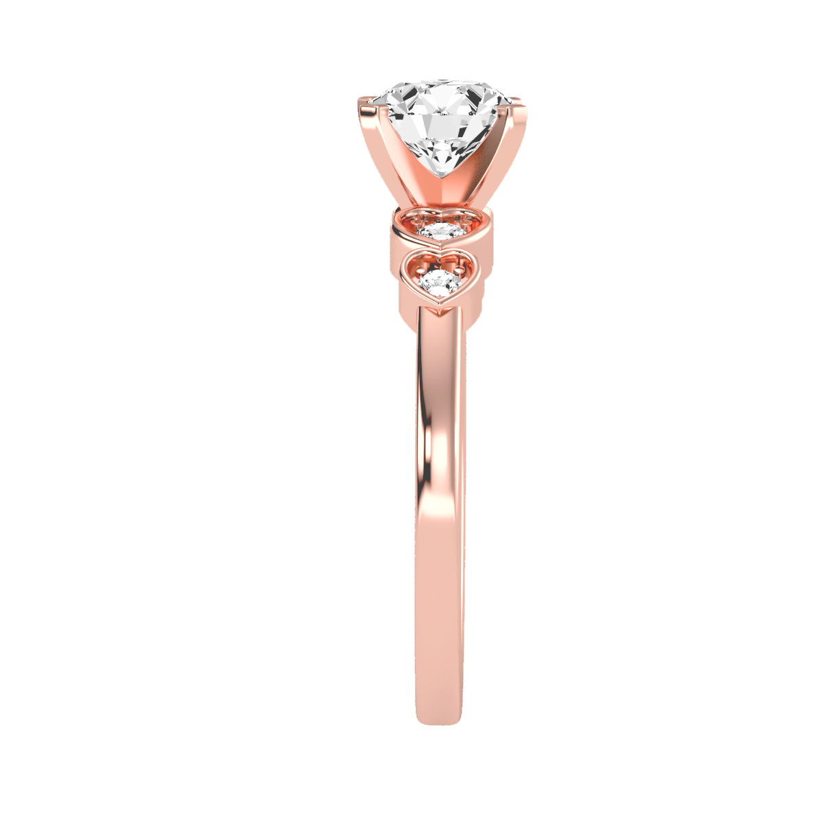 Solitaire ring with accent stones 1.21 ct