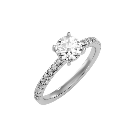 Solitaire ring with accent stones 1.26 ct