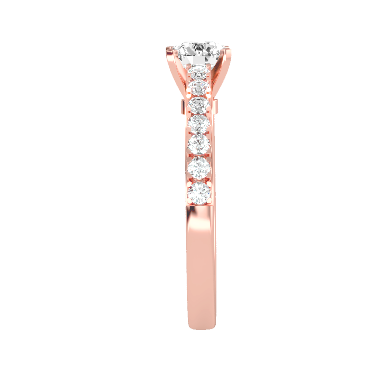 Solitaire ring with accent stones 1.12 ct