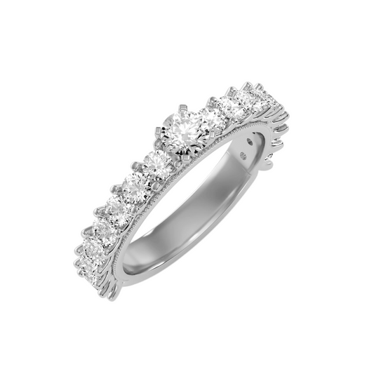 Solitaire ring with accent stones 2.53 ct