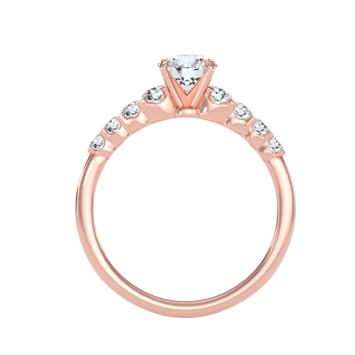 Solitaire ring with accent stones 1.10 ct