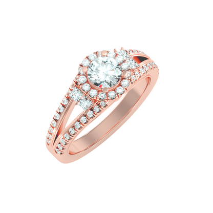 Solitaire ring with accent stones 1.02 ct