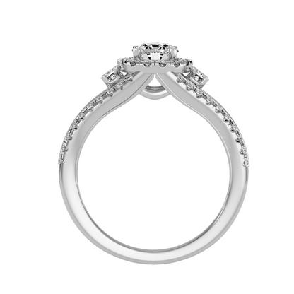 Solitaire ring with accent stones 1.02 ct