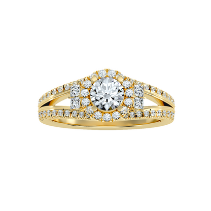Solitaire ring with accent stones 1.02 ct