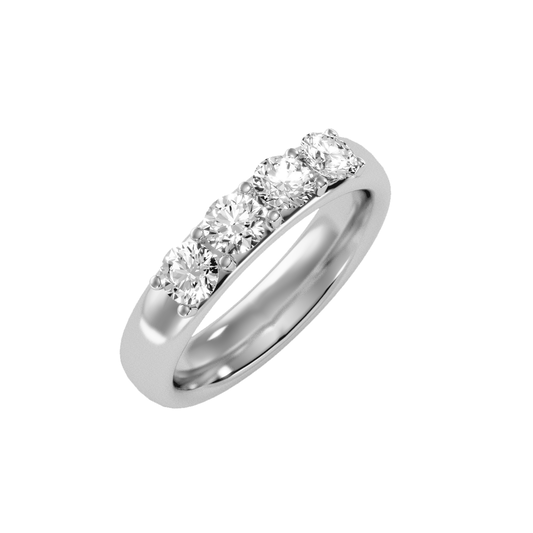 Row Diamond Wedding Band .96 ct