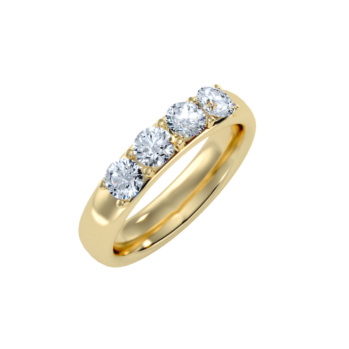Row Diamond Wedding Band .96 ct