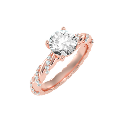 Solitaire ring with accent stones 1.78 ct