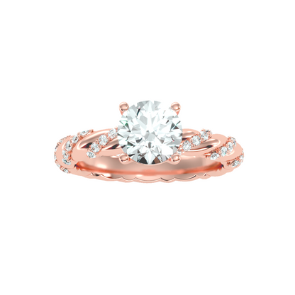 Solitaire ring with accent stones 1.78 ct