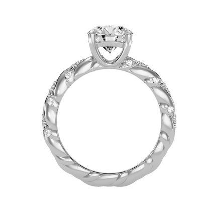 Solitaire ring with accent stones 1.78 ct