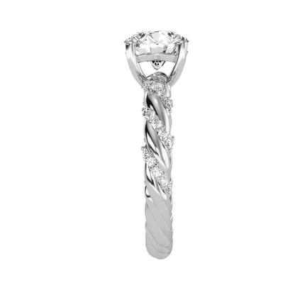 Solitaire ring with accent stones 1.78 ct