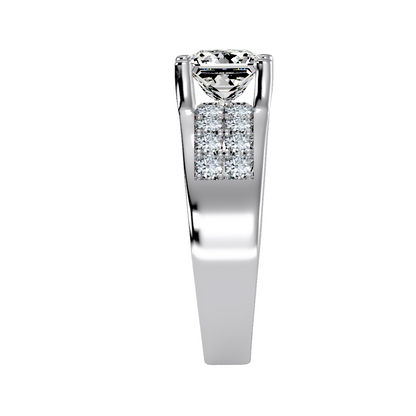 Solitaire ring with accent stones 2.21 ct