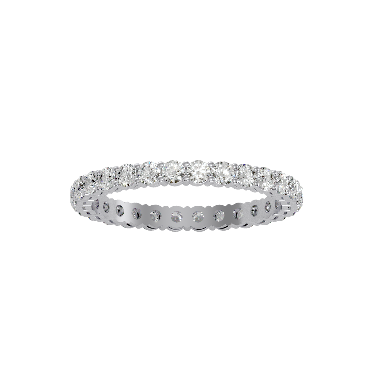 Row Diamond Wedding Band 1.12 ct