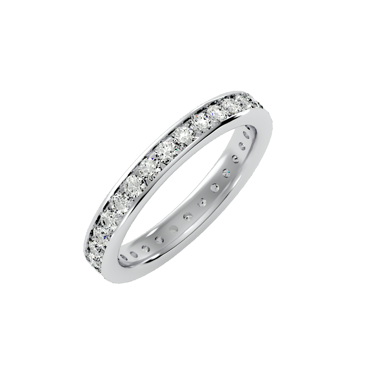 Row Diamond Wedding Band 1.04 ct