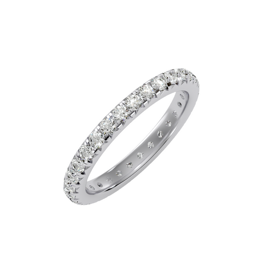 Row Diamond Wedding Band 1.04 ct