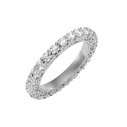 Row Diamond Wedding Band 2.28 ct
