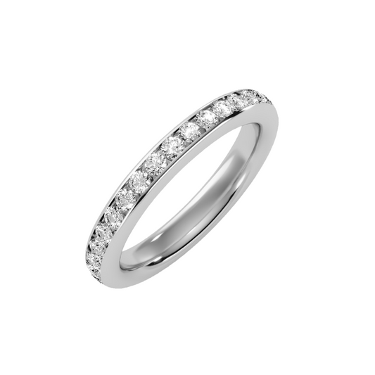 Row Diamond Wedding Band .96 ct