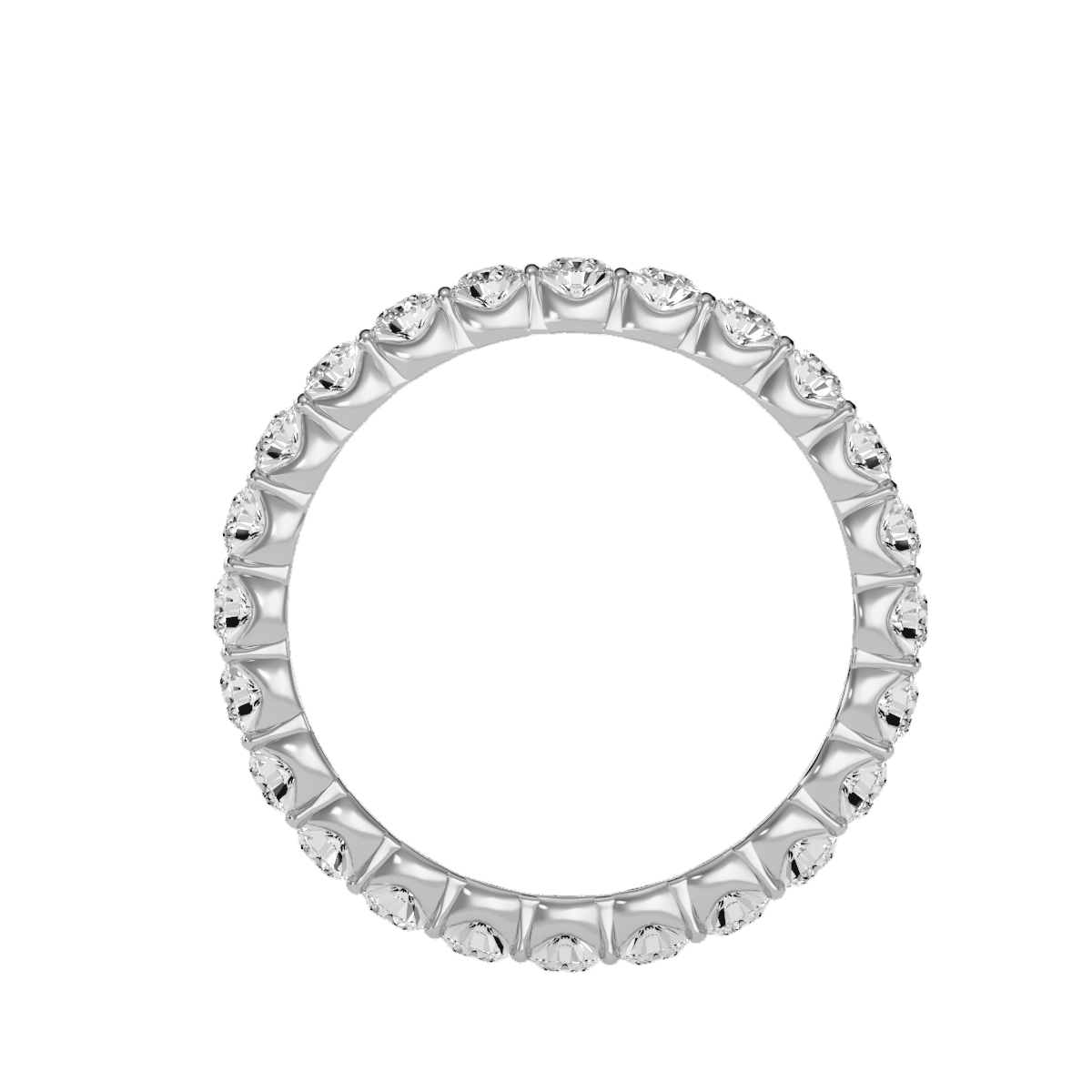 Row Diamond Wedding Band 1.09 ct