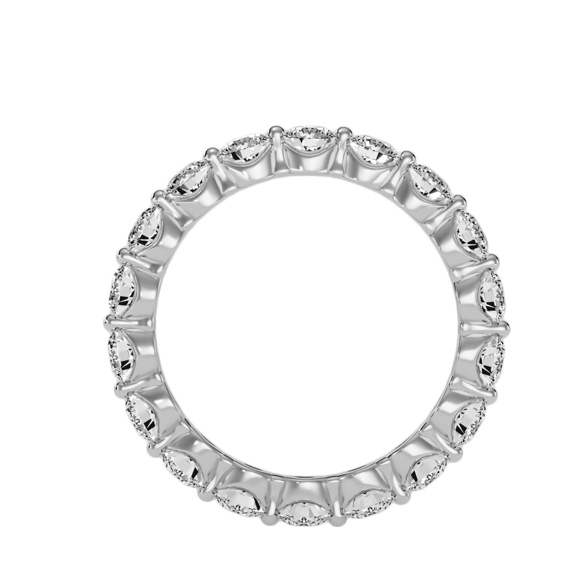 Row Diamond Wedding Band 2.01 ct
