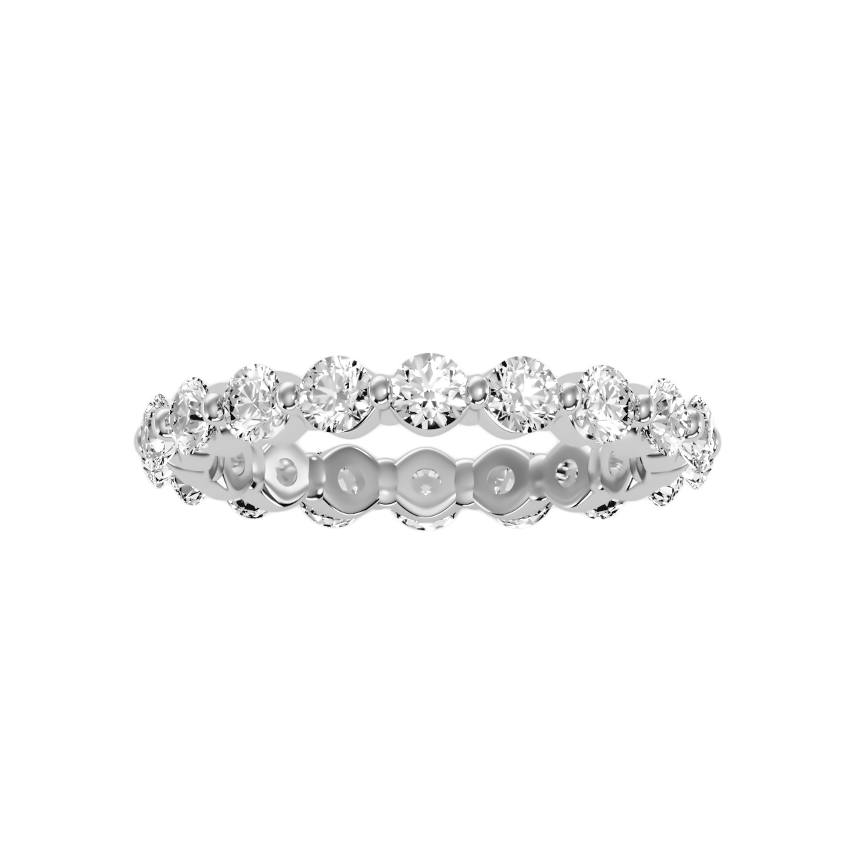 Row Diamond Wedding Band 2.01 ct
