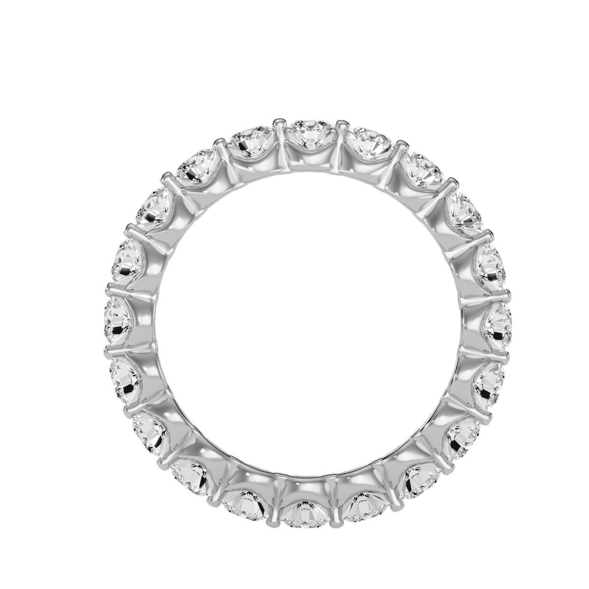 Row Diamond Wedding Band 2.03 ct