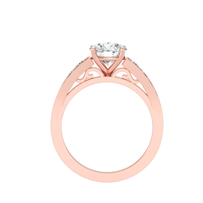 Solitaire ring with accent stones 1.13 ct