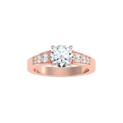 Solitaire ring with accent stones 1.13 ct