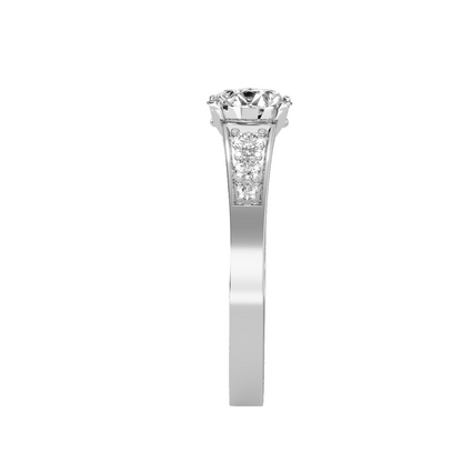 Solitaire ring with accent stones 1.13 ct