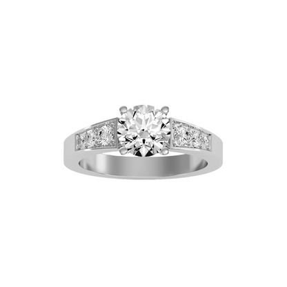 Solitaire ring with accent stones 1.13 ct