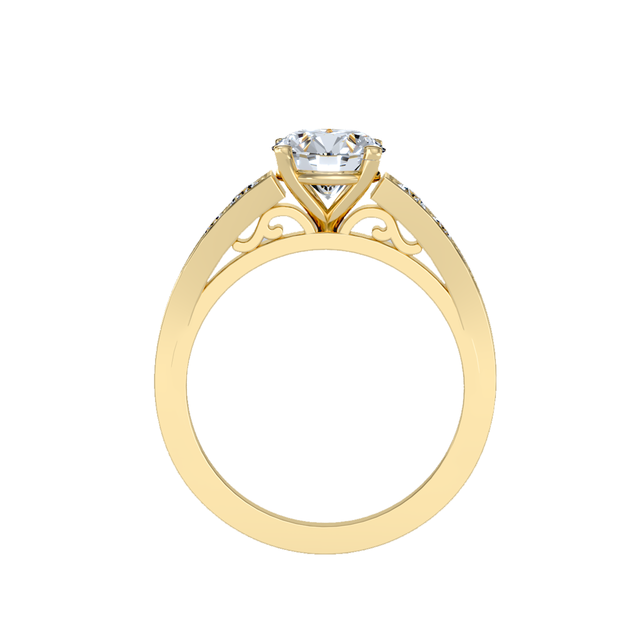 Solitaire ring with accent stones 1.13 ct