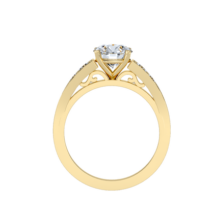 Solitaire ring with accent stones 1.13 ct