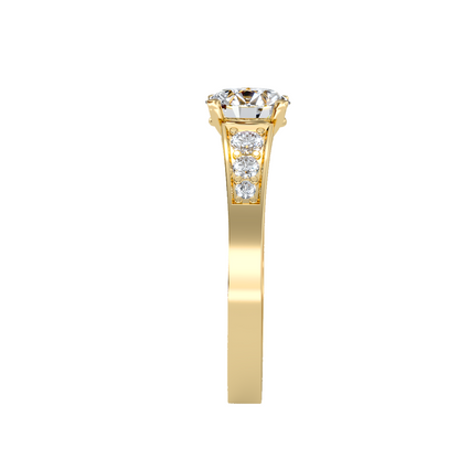 Solitaire ring with accent stones 1.13 ct