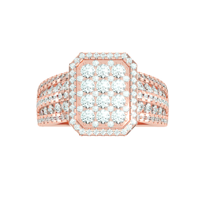 Solitaire ring with accent stones 1.53 ct