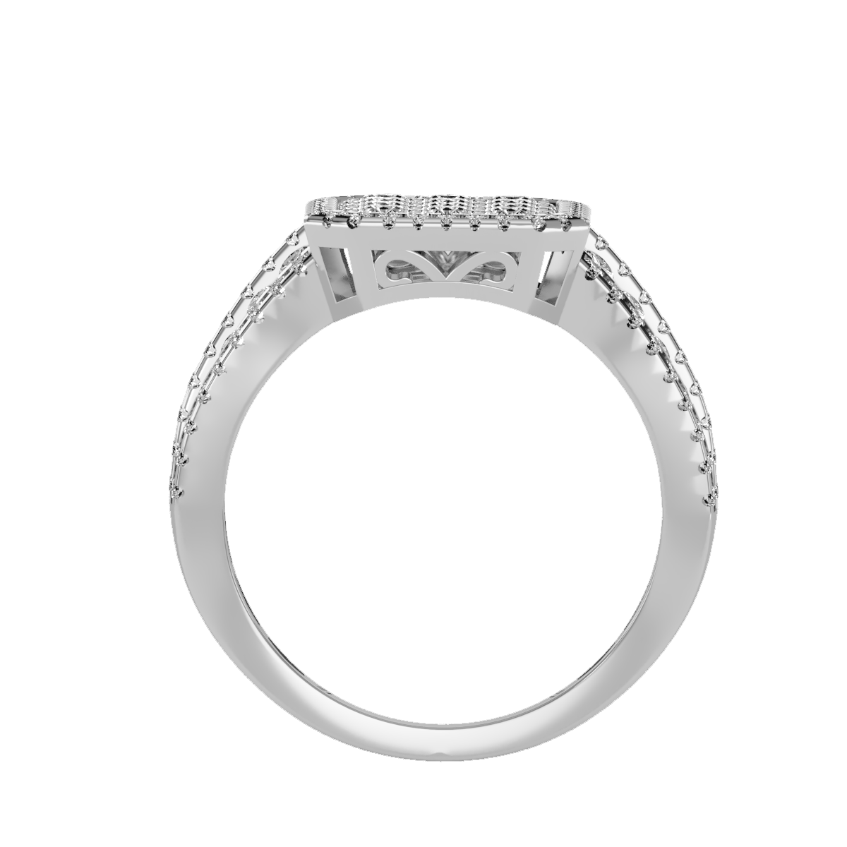 Solitaire ring with accent stones 1.53 ct