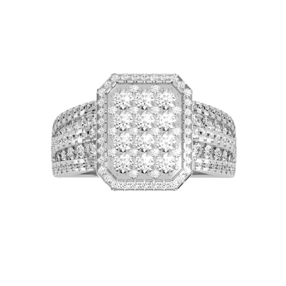 Solitaire ring with accent stones 1.53 ct