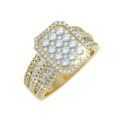 Solitaire ring with accent stones 1.53 ct