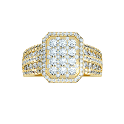 Solitaire ring with accent stones 1.53 ct