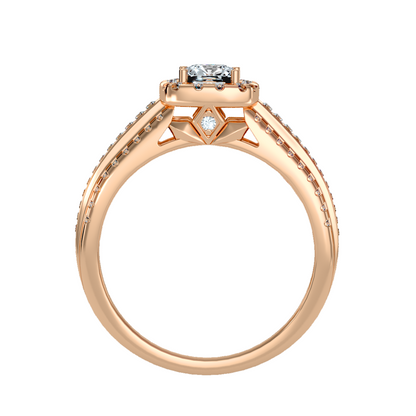 Solitaire ring with accent stones 1.15 ct