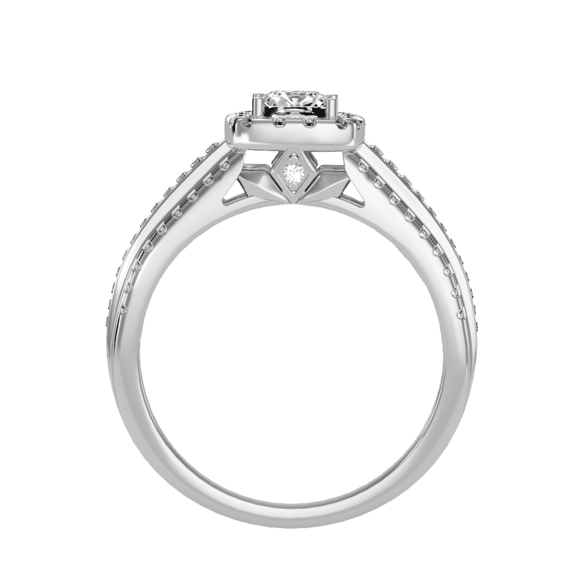 Solitaire ring with accent stones 1.15 ct