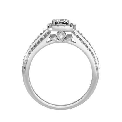 Solitaire ring with accent stones 1.15 ct