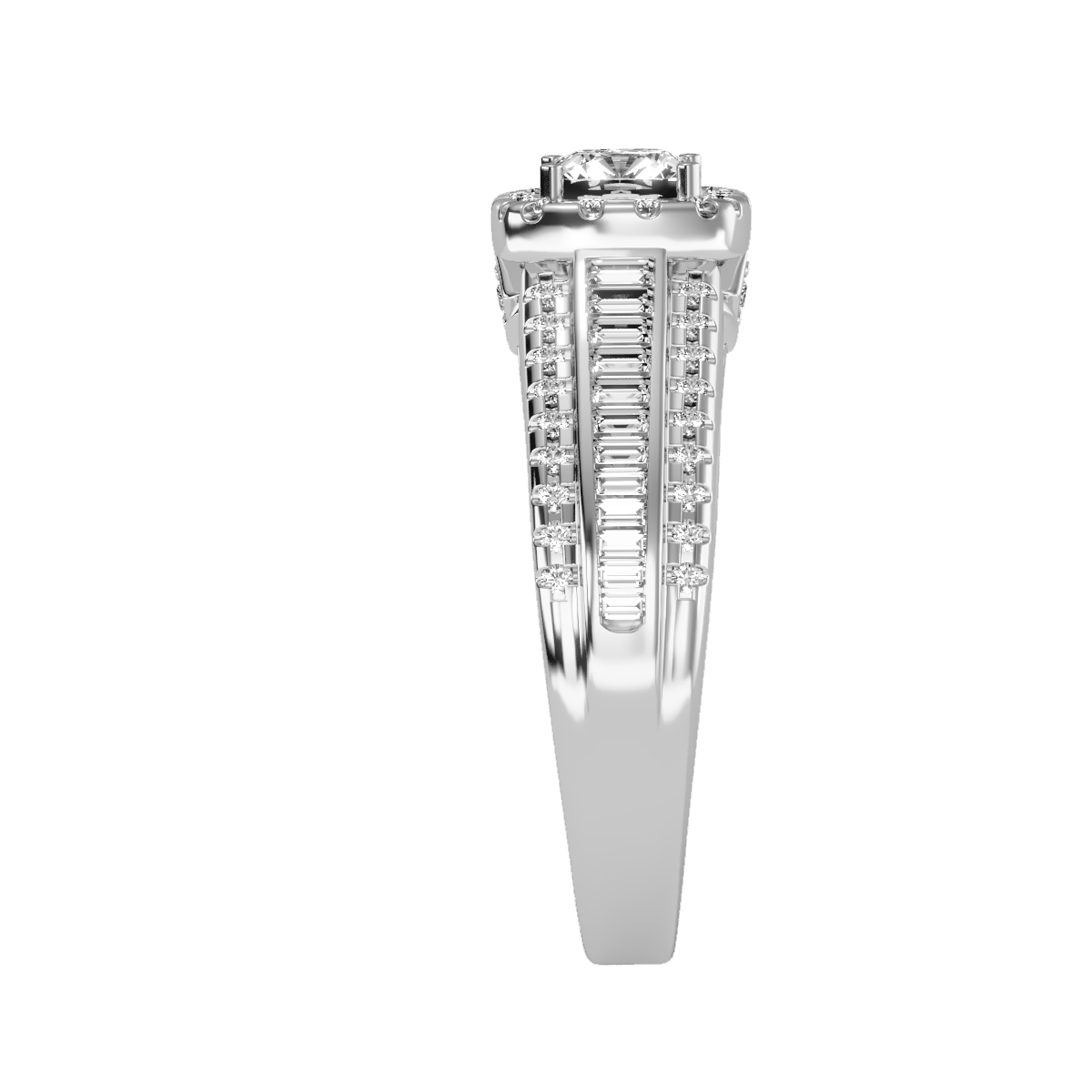 Solitaire ring with accent stones 1.15 ct