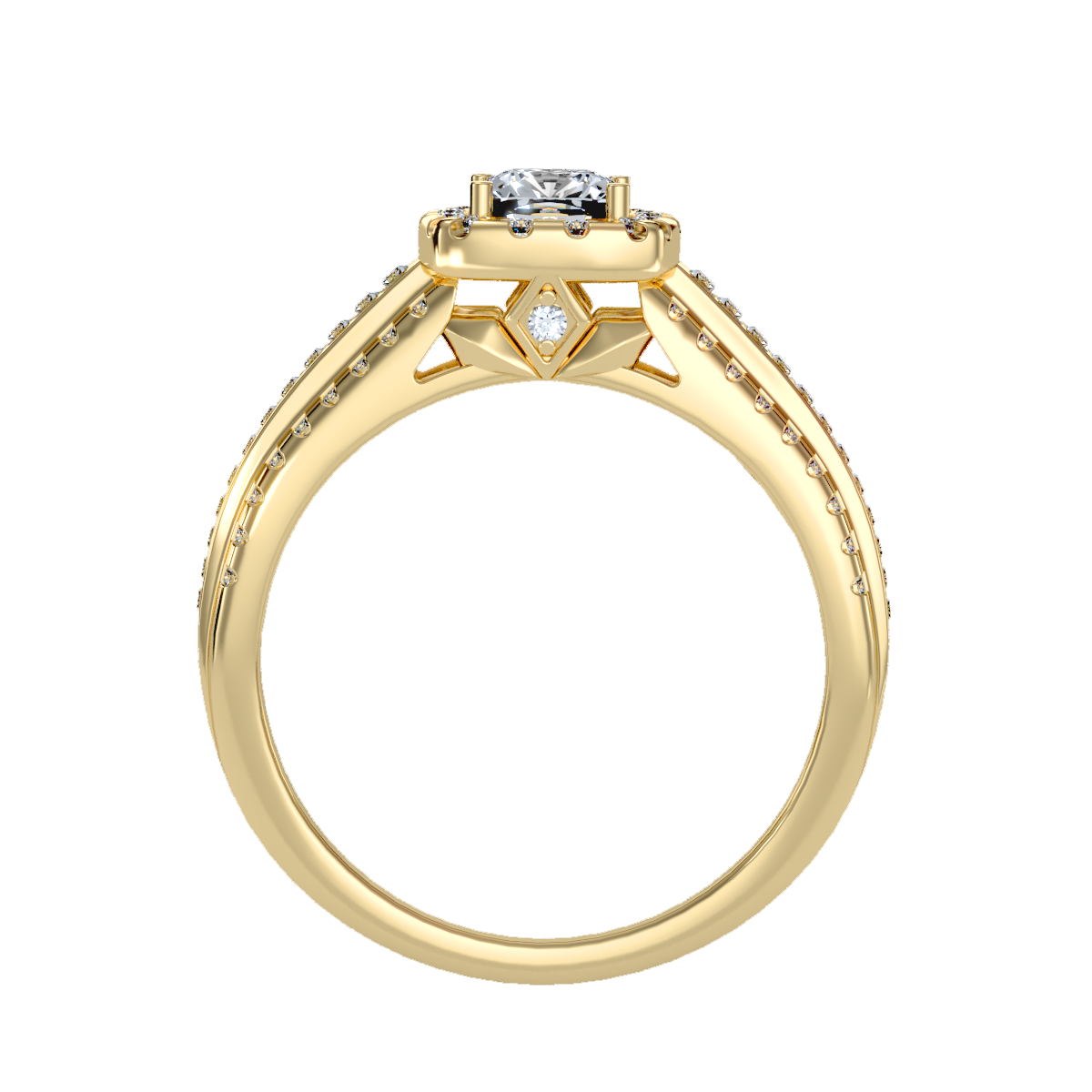 Solitaire ring with accent stones 1.15 ct