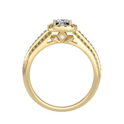 Solitaire ring with accent stones 1.15 ct