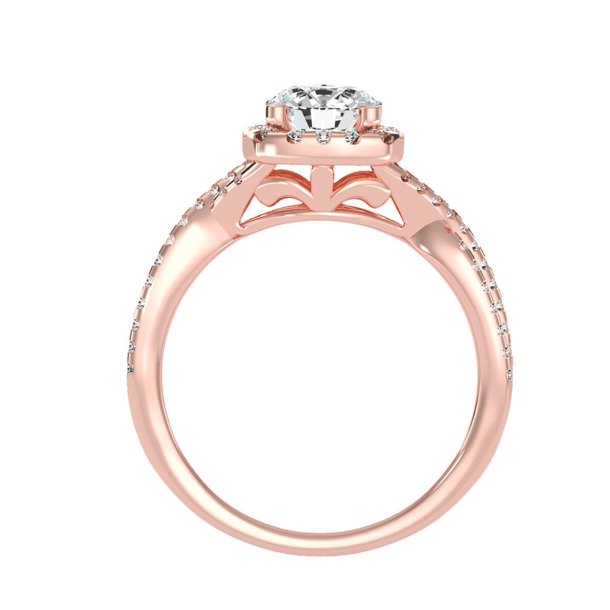 Solitaire ring with accent stones 1.35 ct