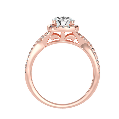 Solitaire ring with accent stones 1.35 ct