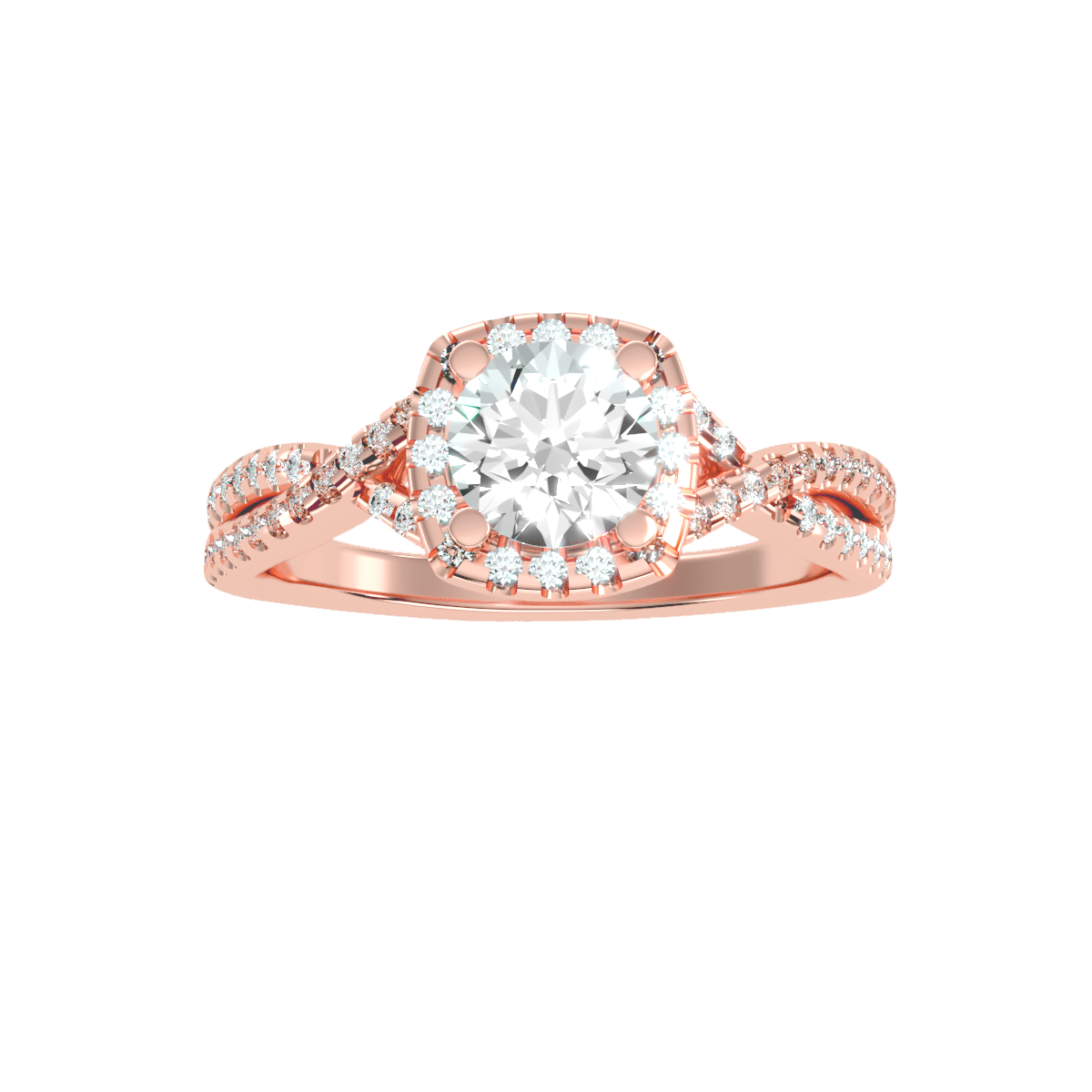 Solitaire ring with accent stones 1.35 ct