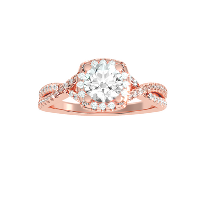 Solitaire ring with accent stones 1.35 ct