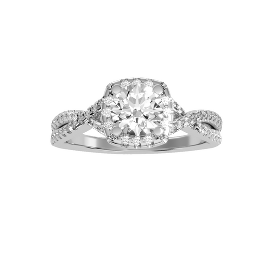Solitaire ring with accent stones 1.35 ct