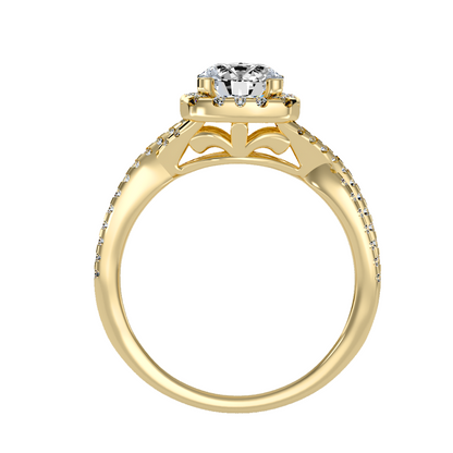 Solitaire ring with accent stones 1.35 ct